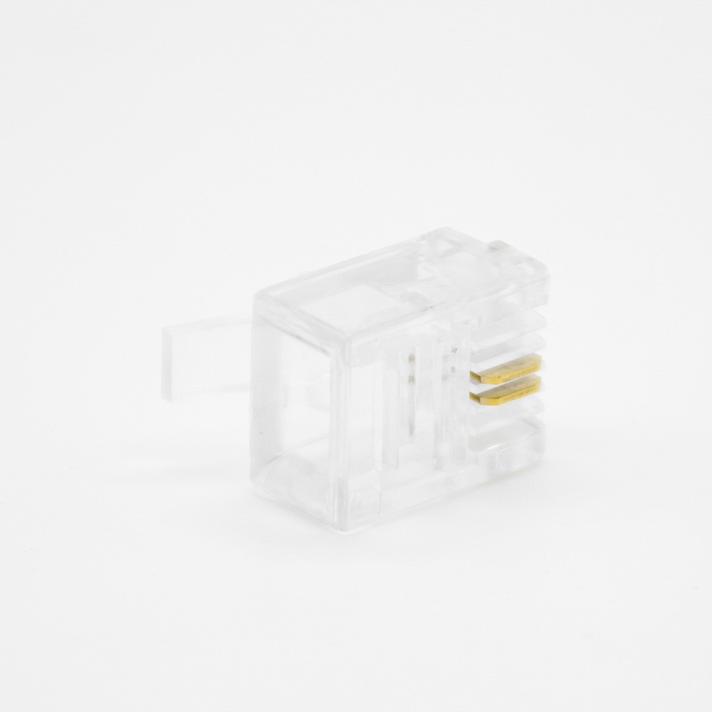 RJ11 Modular Plugs RJ12 FOR CAT3 Cable Unshielded Through Hole 4 Pin Plug