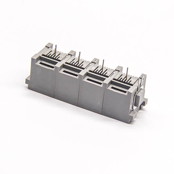 RJ11 Socket Module 1*4 180 Degree Ethernet Network Unshielded DIP