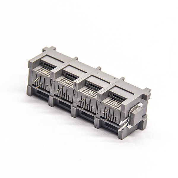 RJ11 Socket Module 1*4 180 Degree Ethernet Network Unshielded DIP