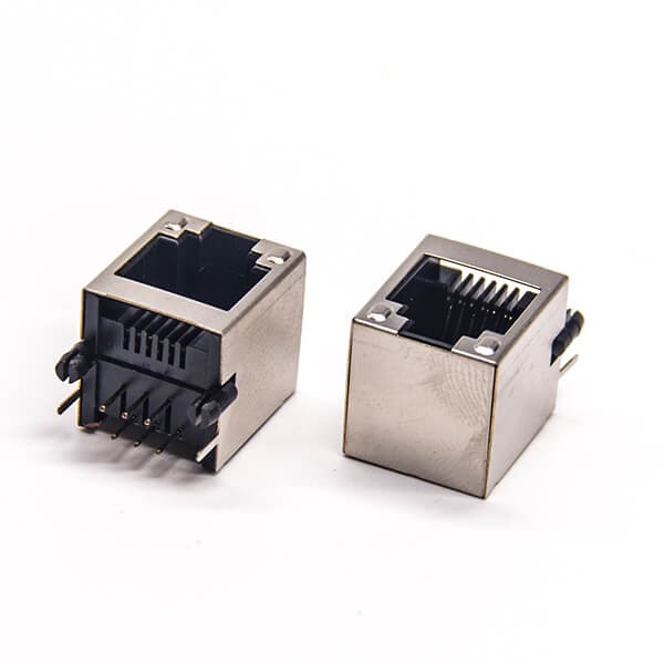 RJ12 Shielded Connectors 90 Degree Through Hole 6p6C PCB Mount