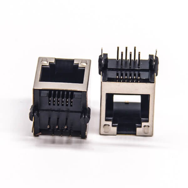 RJ12 Shielded Connectors 90 Degree Through Hole 6p6C PCB Mount