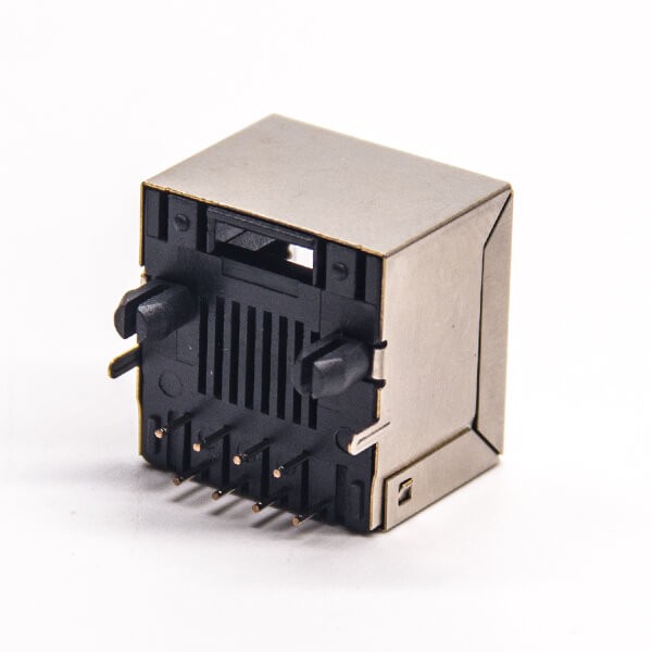 180 Degree RJ45 Ethernet Network Coupler Through Hole Shielded Jack