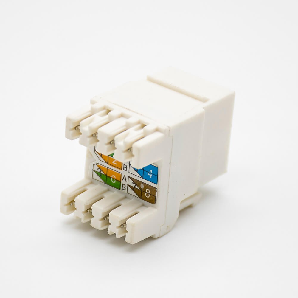 Cat6 RJ45 Jack Unshielded 180 Degree Network Module Keystone Jack