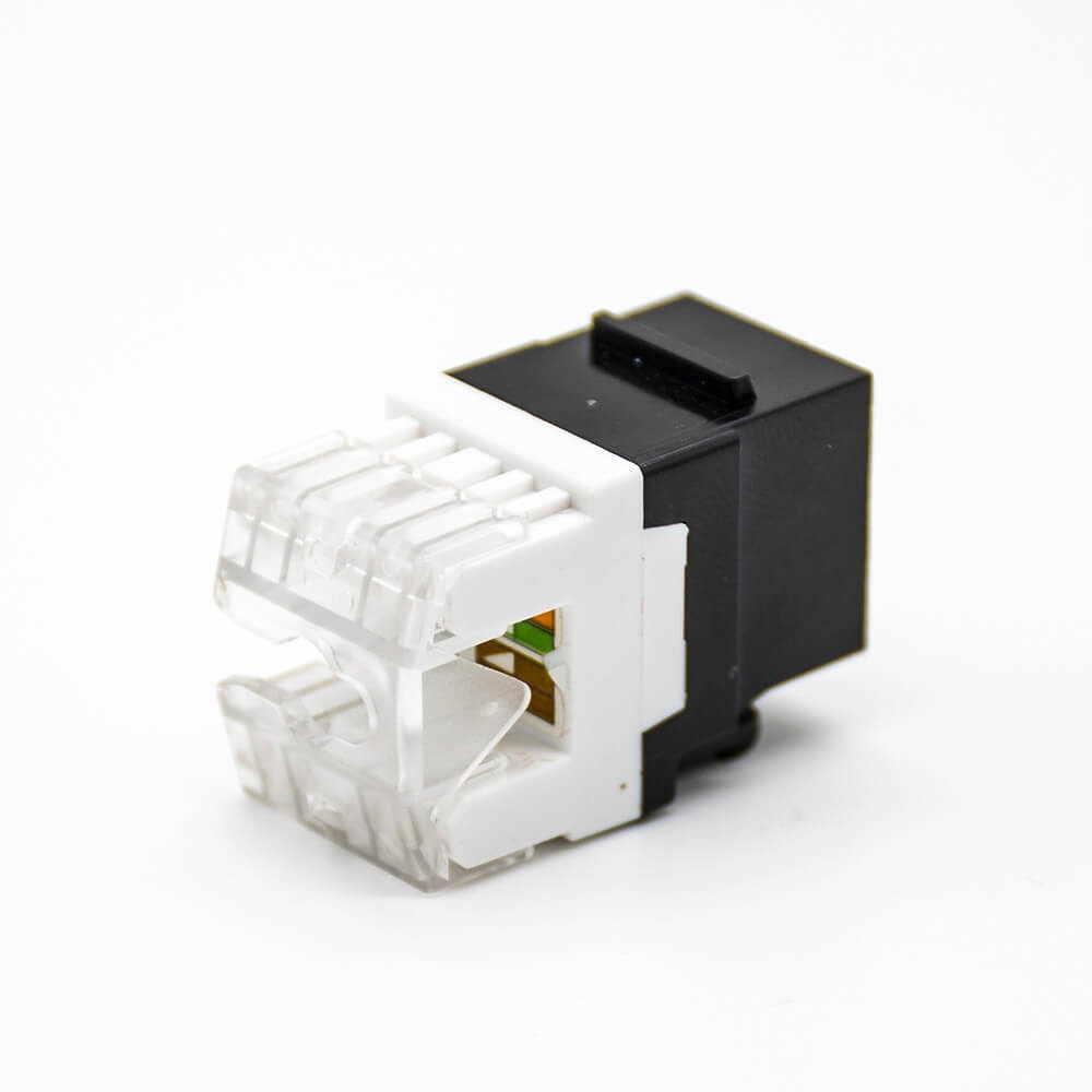 Female RJ45 Jack Unshielded 8P8C Single Port Through Hole CAT6 180 Degree