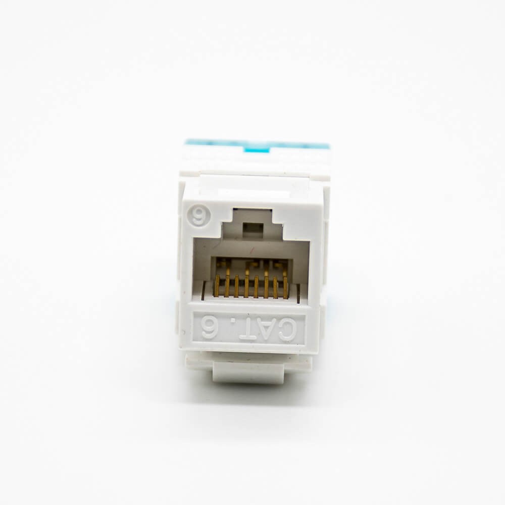 Keystone Jack RJ45 Cat6 Straight Unshielded Single Port Through Hole