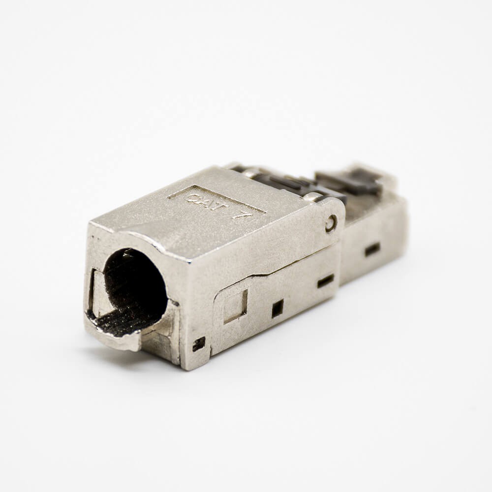 Modular RJ45 Plug Cat7 Straight Shielded Network Toolless Plug