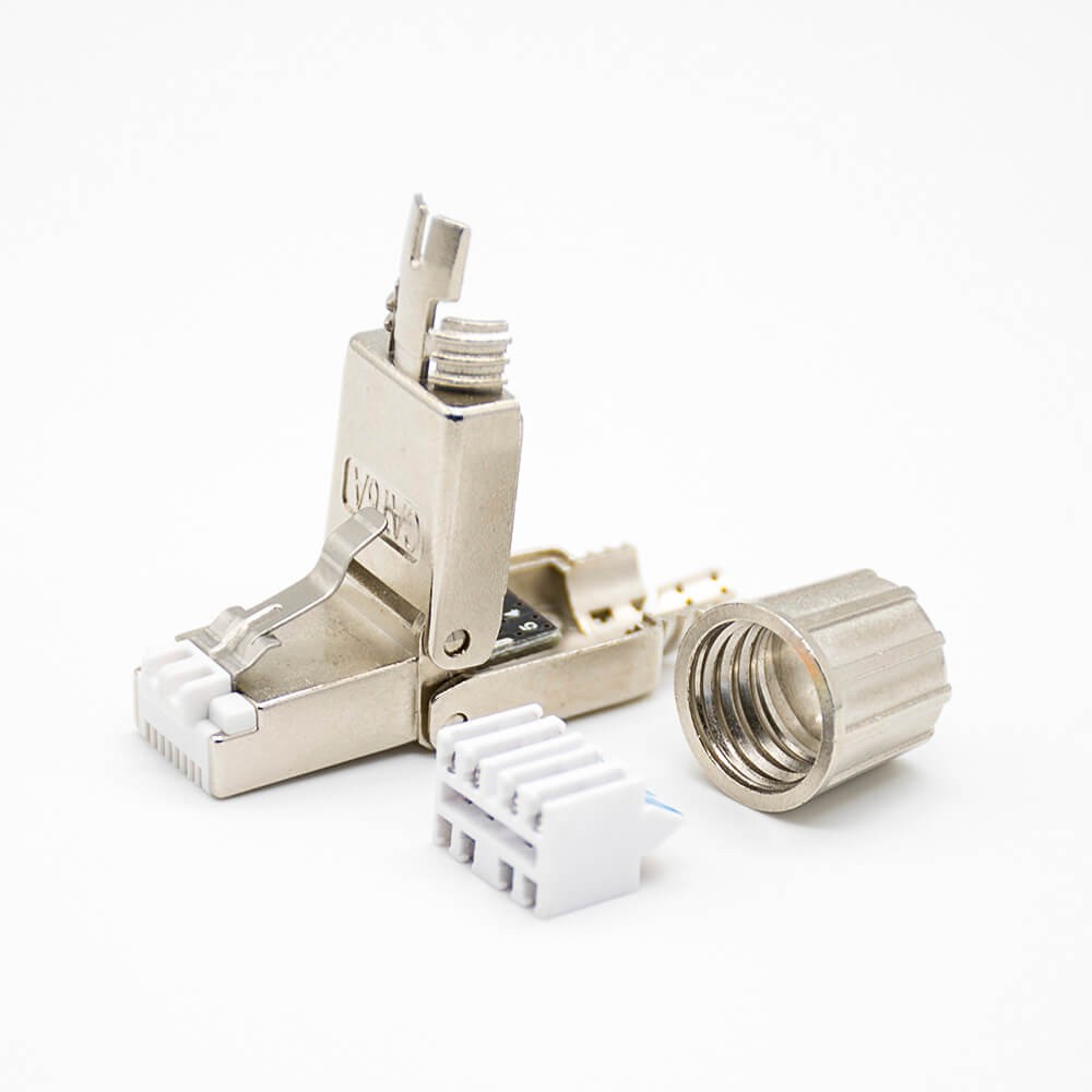 Plug Modular RJ45 Shielded CAT6 Toolless Straight Network Plug