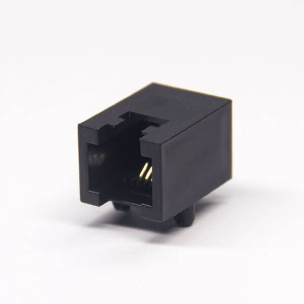 RJ11 6P4C Connector Jack Right Angle Through Hole PCB Mount