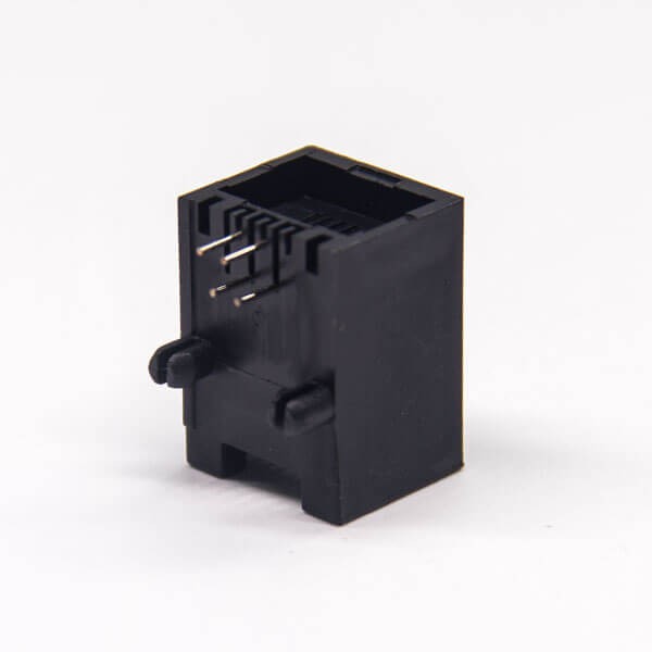 RJ11 6P4C Connector Jack Right Angle Through Hole PCB Mount