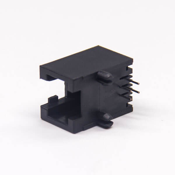 RJ11 6P4C Connector Jack Right Angle Through Hole PCB Mount