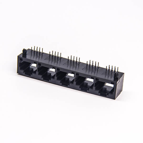 RJ45 5 Port Right Angled 8P8C without LED Unshielded Jack Plastic 20pcs