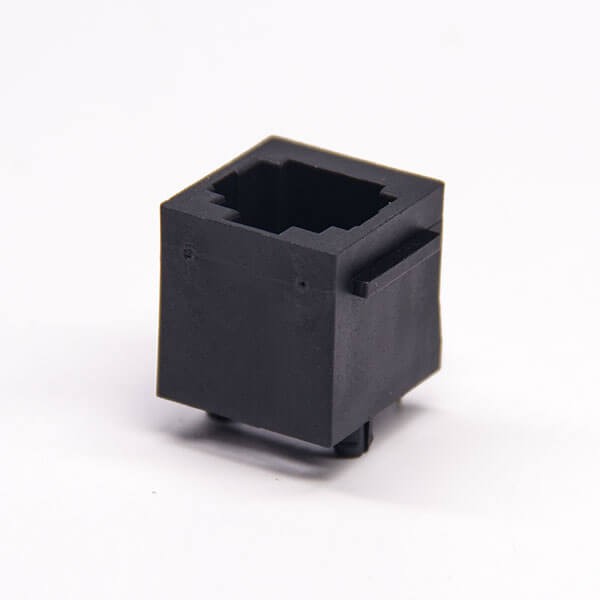 RJ45 Coupler Black 180 Degree Through Hole PCB Mount 8P8C Modular Connector