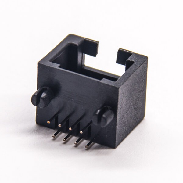 RJ45 Coupler Black Unshielded Socket 8p8c Right Angled Through Hole for PCB Mount