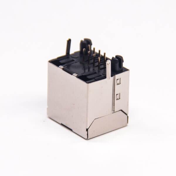 RJ45 Coupler Shielded 8P8C Straight Jack Through Hole for PCB Mount 20pcs