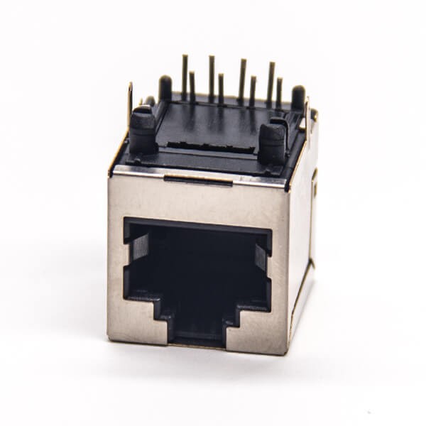 RJ45 Ethernet Socket 90 Degree Through Hole PCB Mount Shielded Jack