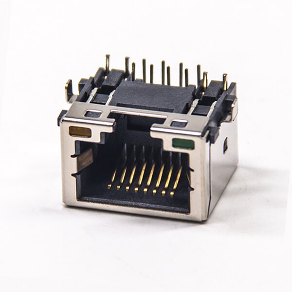 RJ45 Jack Connector 8p8c PCB Mount Shieled with LED