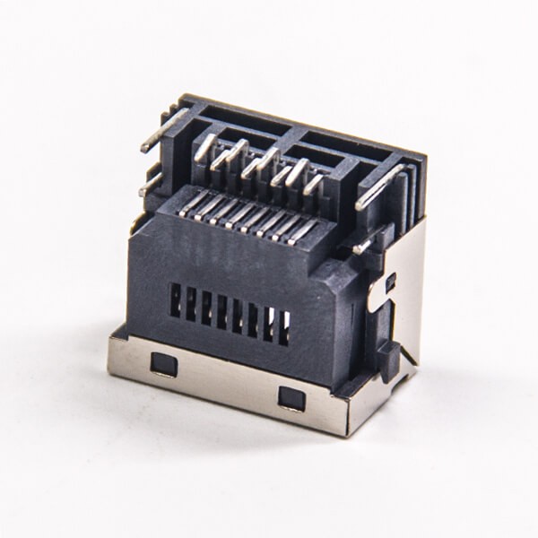 RJ45 Modular Connectors With LED PCB Mount Shieled