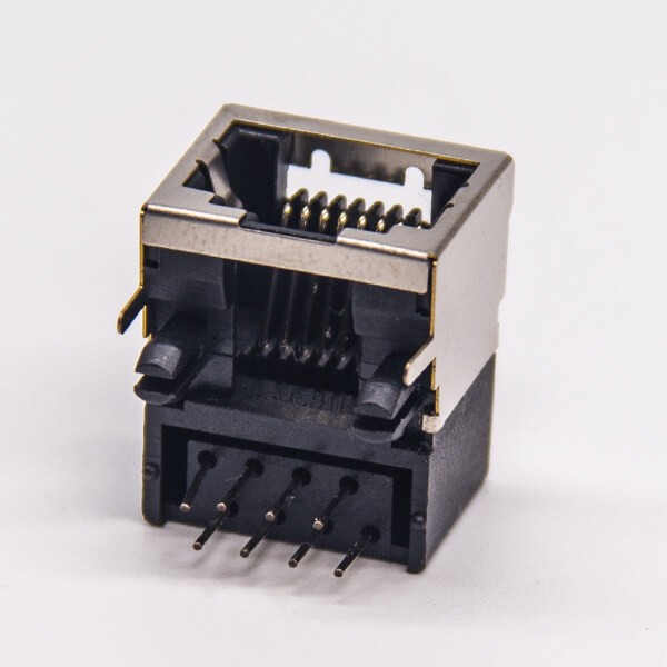 RJ45 Shielded Coupler 8P8C RJ45 Through Hole PCB Mount Modular Connector