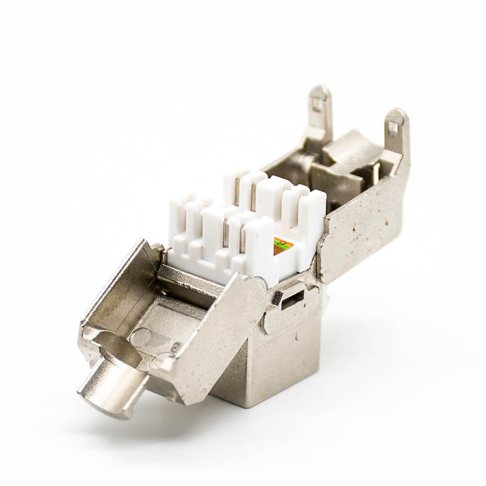 RJ45 Toolless Jack 180 Degree Keystonge Jack Shielded CAT7 Network Module