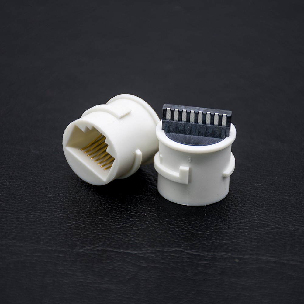 Solder RJ45 Waterproof Communication Rectangular Interface Injection Camera Tail line Network Socket