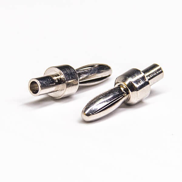 Nickel Plated Banana Contact Straight Audio Banana Plug