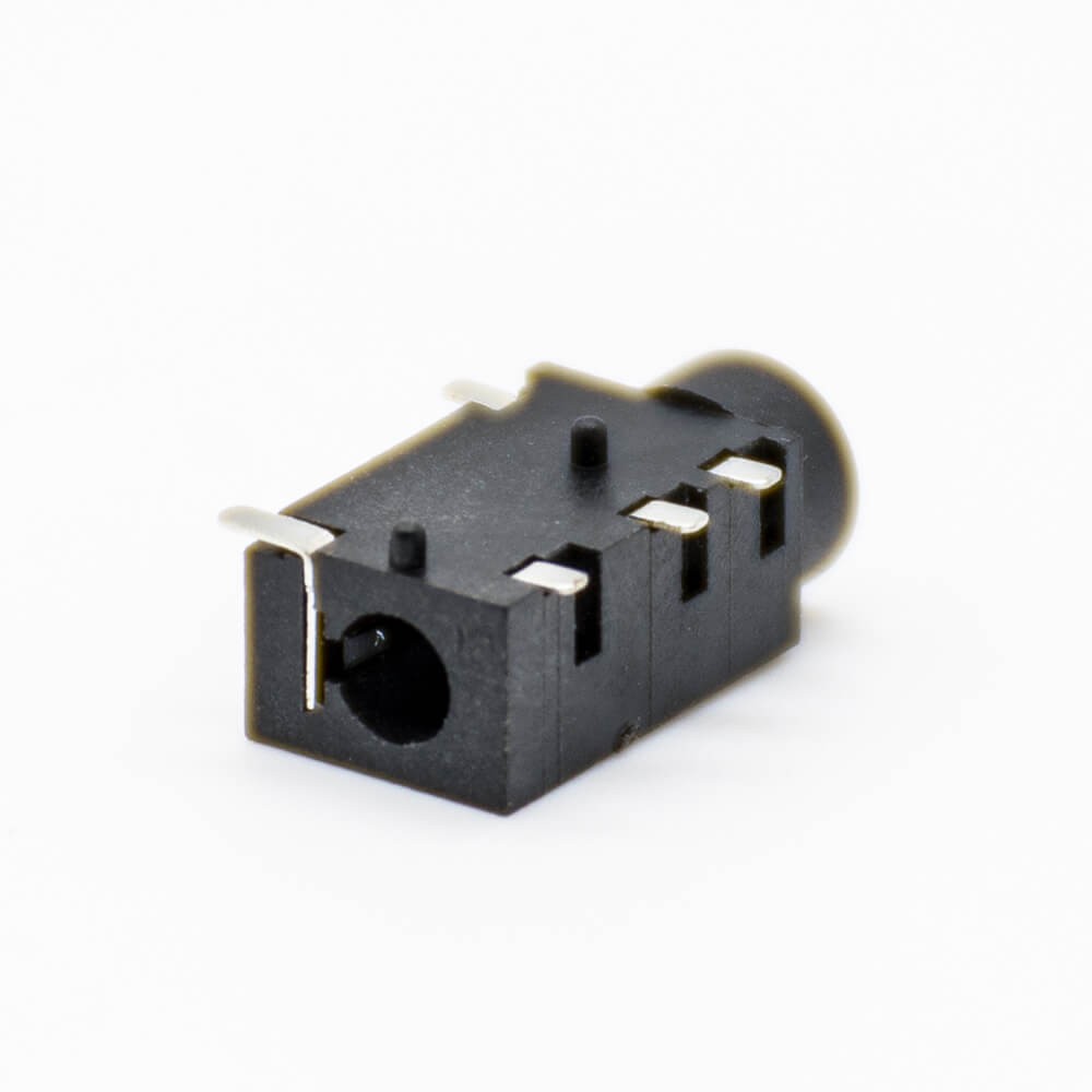 DC Socket SMD Horizontal Plastic Black Solder Lug Unshiled Female Jack Connector