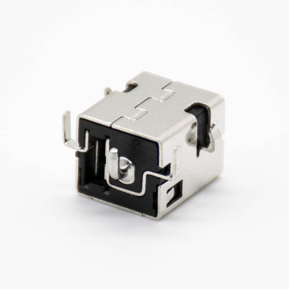 Metal Power Sockets 5.5*2.1mm Horizontal Male SMD solder Lug Jack shiled Connector