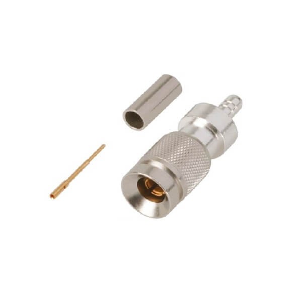 1.0/2.3 Connector Straight 75Ω Plug Solder Termination for Cable Mount