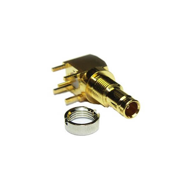 20pcs 1.0/2.3 Connector Right Angle 75Ω Jack Solder Termination Micro Miniature Bulkhead Fitting for PCB Mount