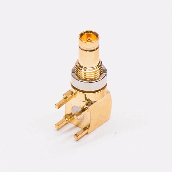 20pcs DIN 1.0/2.3 Coaxial Connectors R/A gold plated jack PCB mount connector