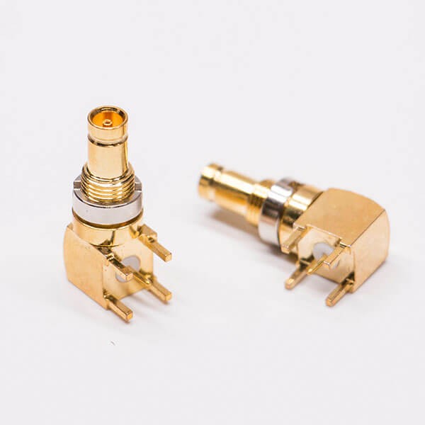 20pcs DIN 1.0/2.3 Coaxial Connectors R/A gold plated jack PCB mount connector