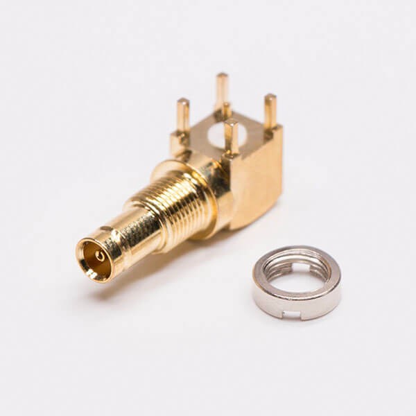 20pcs DIN 1.0/2.3 Coaxial Connectors R/A gold plated jack PCB mount connector