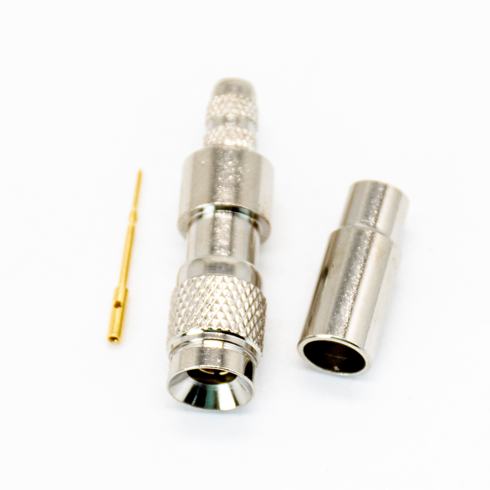 DIN 1.0/2.3 Male Straight Connector Crimp for 1855A Cable