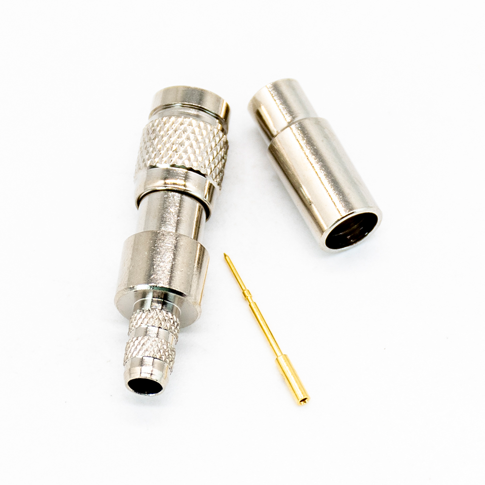 DIN 1.0/2.3 Male Straight Connector Crimp for 1855A Cable