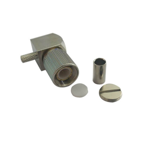 20pcs DIN1.6/5.6 Connector Crimp Type Plug Right Angled for RG316