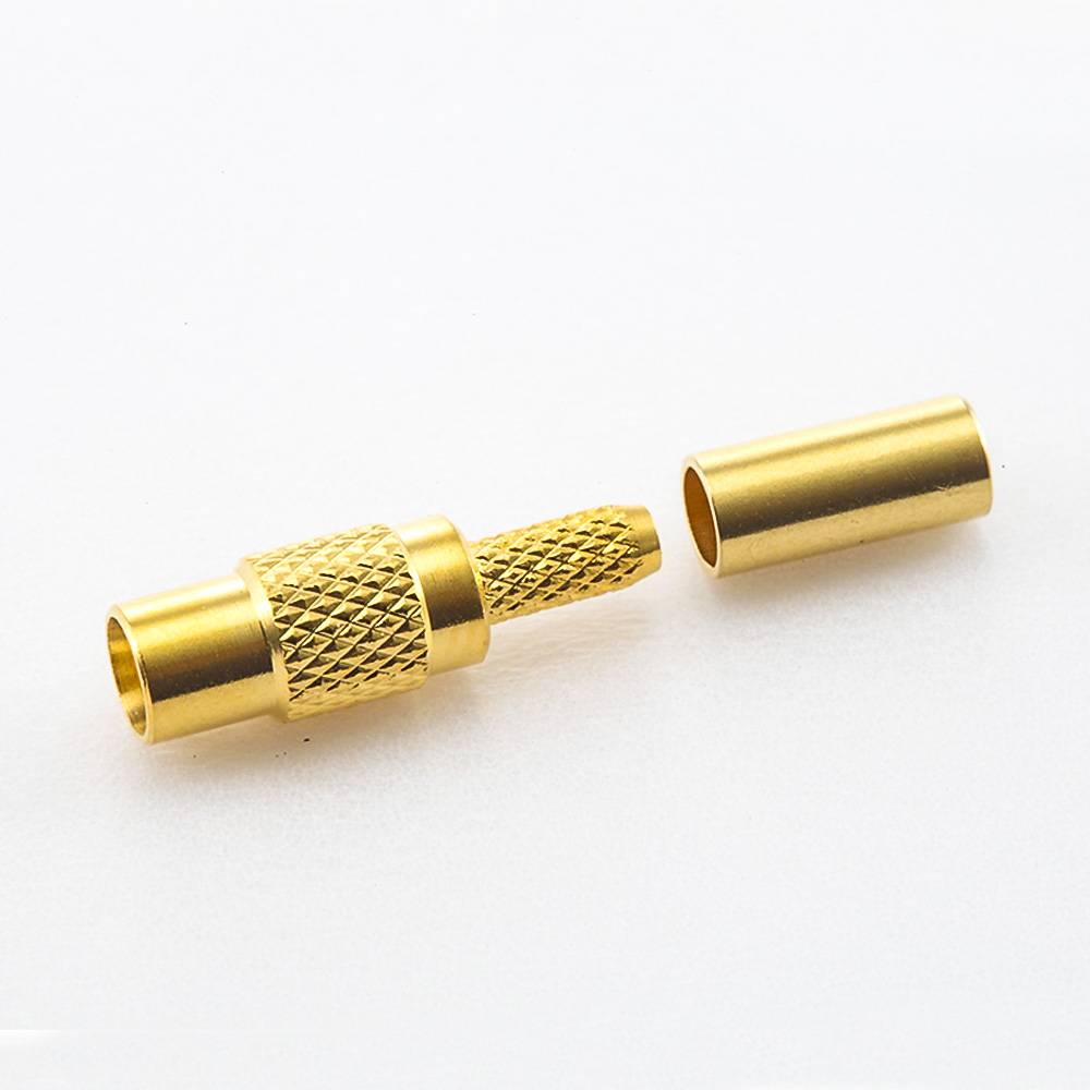 Crimp Connector Female Straight Copper Gold-plated