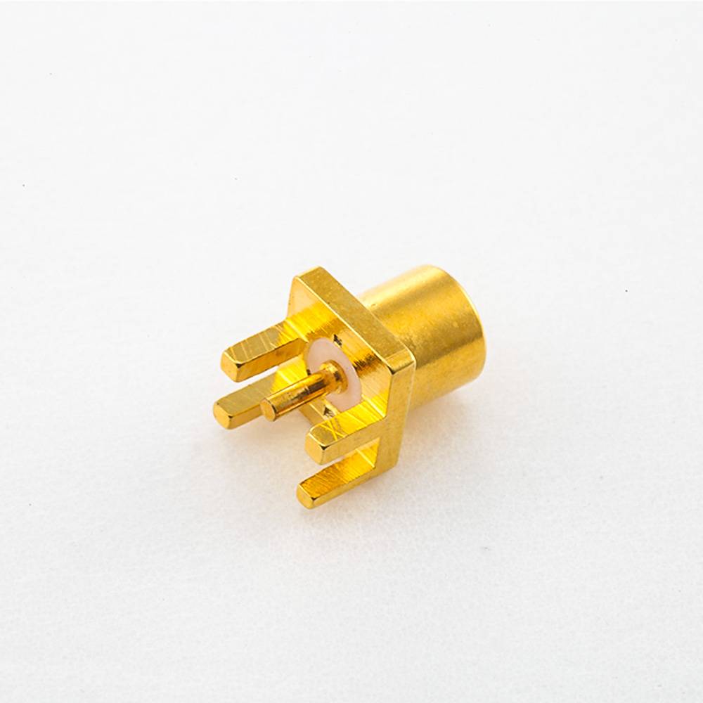 MCX PCB Mount Welding Female Straight Card Board Copper Gold-plated