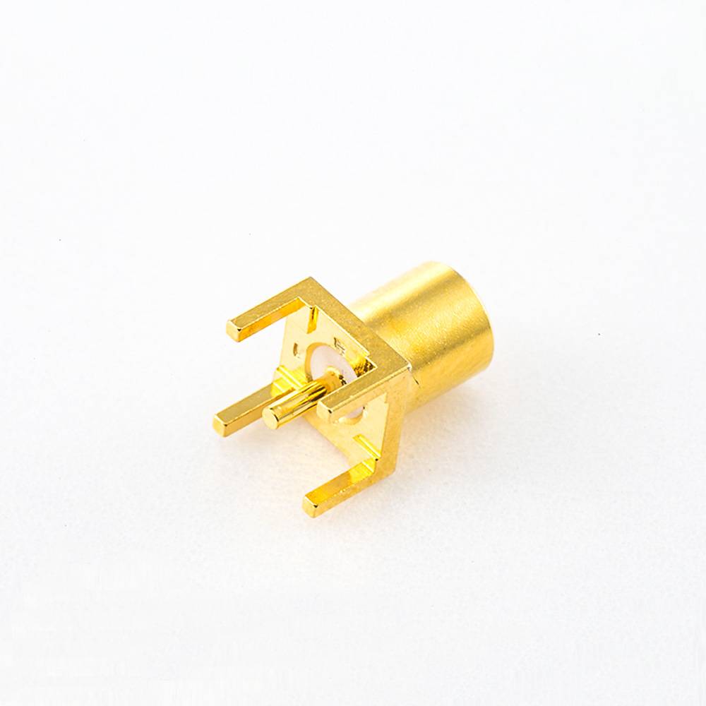 MCX PCB Welding Female Straight Jack Copper Gold-plated