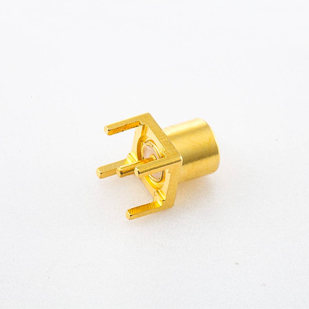 PCB MCX Weld Female Straight Socket Copper Gold-plated