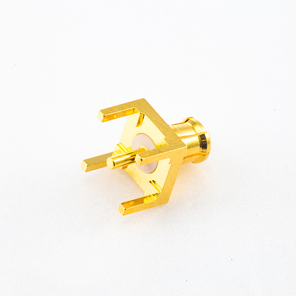 PCB Mount MCX Connector Straight Male Through Hole 50ohm