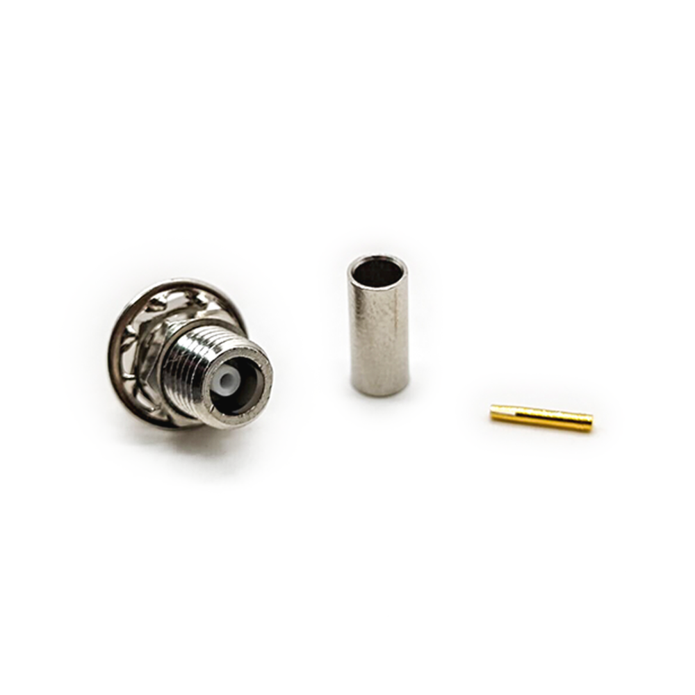 Threaded MCX Connector MCX Bulkhead Jack Straight Stainless Steel Nickel Plated Through the Wall