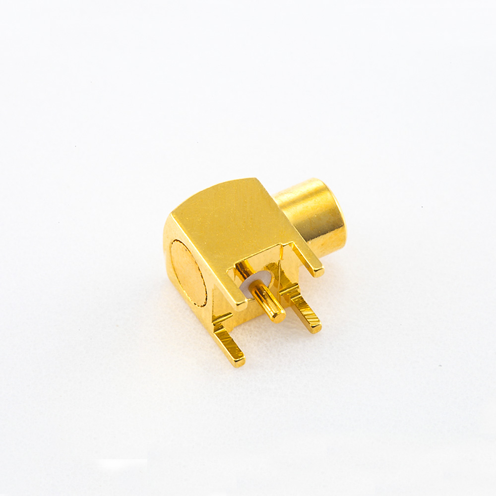 Through Hole MCX Connector Female Right Angle 50ohm for PCB