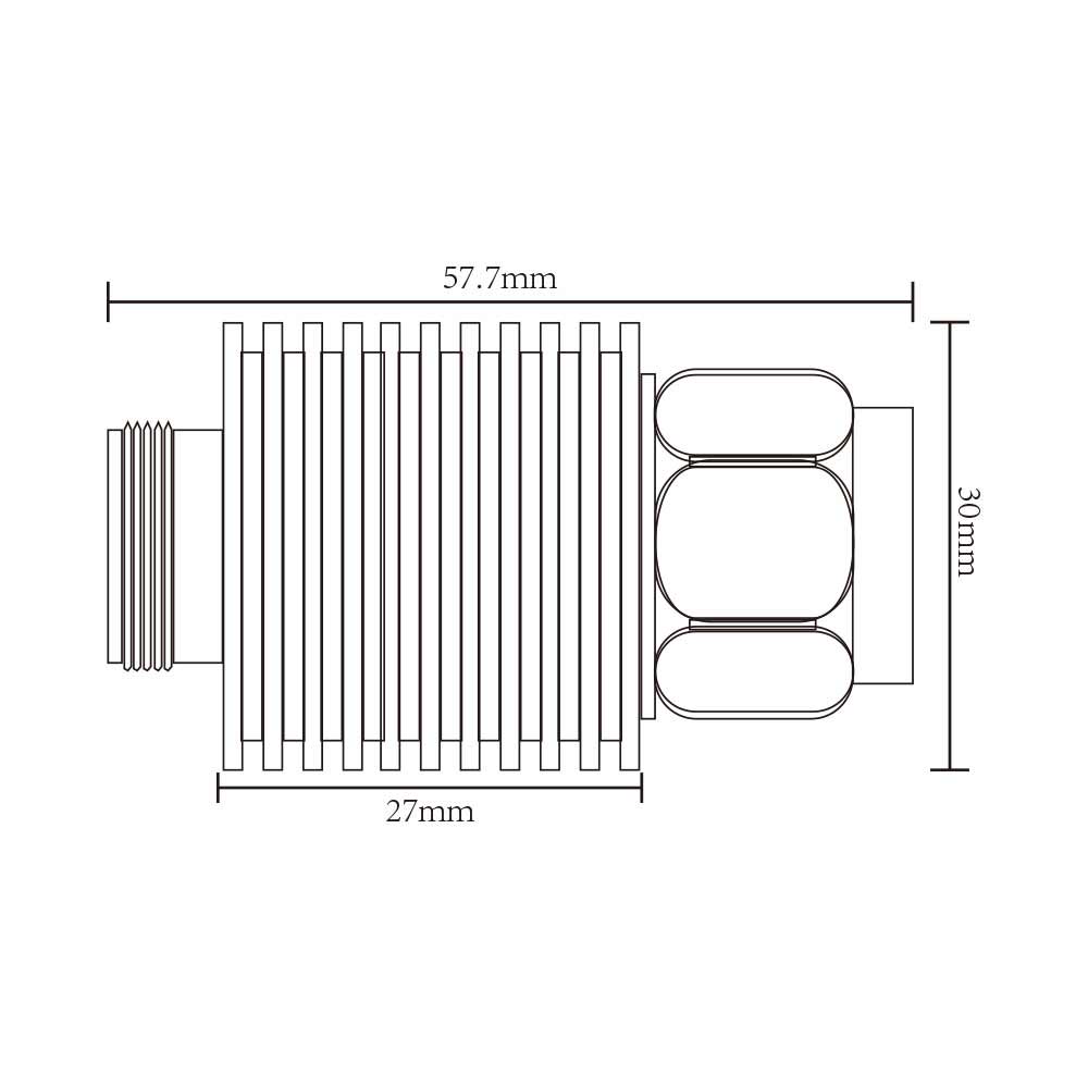 10W RF 4G Attenuator Dummy Load With N Connector Male To Female 1-40DB