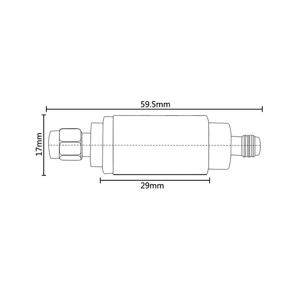 2W/5W BNC Coaxial Isolator DC-Block, RF DC Isolator DC-3GHz