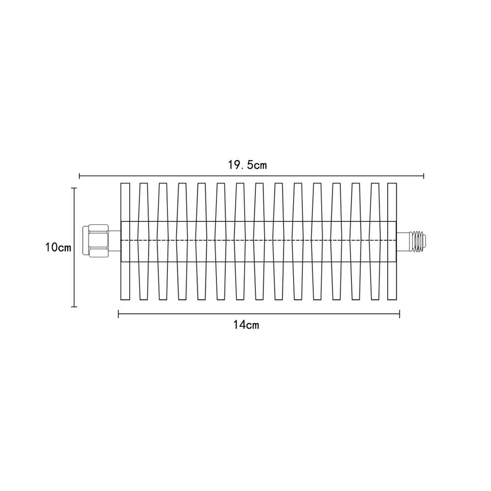 100W N Male To N Female DC-3Ghz RF Low Pim Dummy Load Termination Load