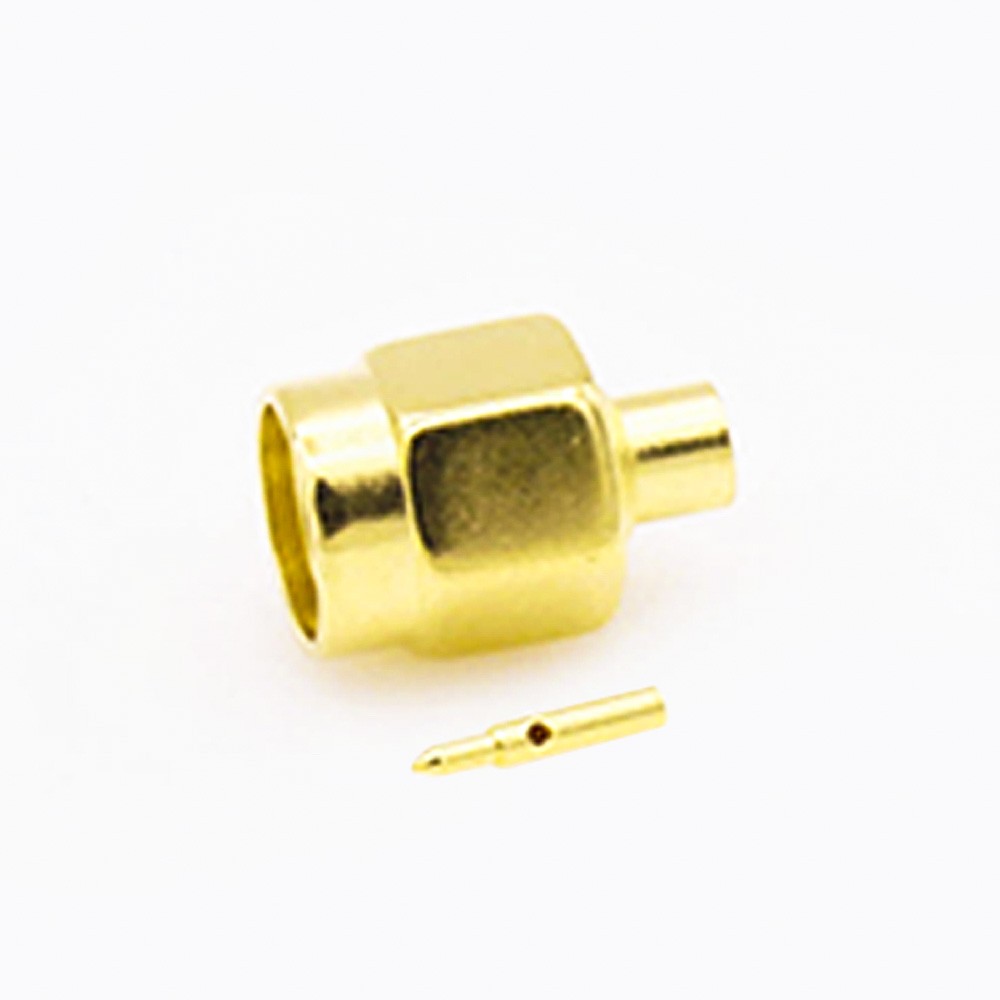 180 Degree Male SMA Connector Solder for Semi-rigid 086 Cable