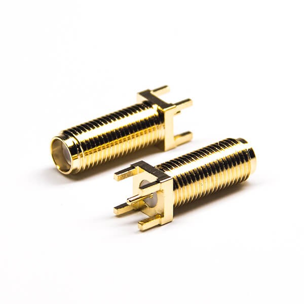 20pcs 180 Degree SMA Female Through Hole Gold Plating PCB Mount