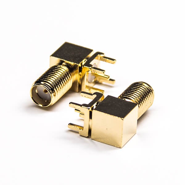 20pcs SMA 50 Ohm Female Female Right Angled Through Hole