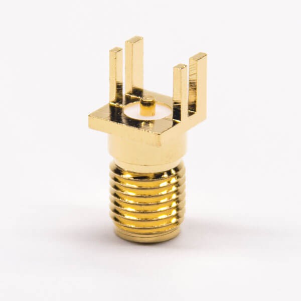 PCB Edge Mount sma Connector Female 180 Degree 50 Ohm Gold Plating