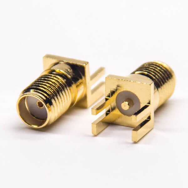 PCB Edge Mount sma Connector Female 180 Degree 50 Ohm Gold Plating